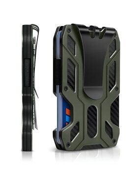 Mens Slim Wallet With Money Clip: Minimalist RFID Blocking Credit Card Holder
